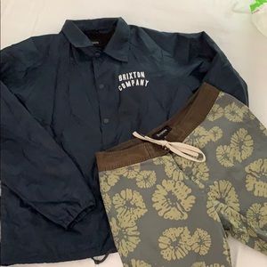 BRIXTON jacket & board shorts